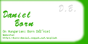 daniel born business card